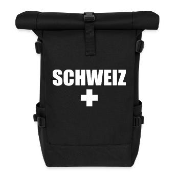 Switzerland - Roll Top Backpack - black - Front
