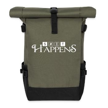 It Just Happens - Roll Top Backpack - olive/black - Front