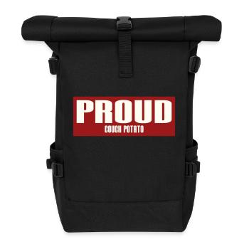 PROUD COUCH POTATO - Rolltop Rucksack - Schwarz - Vorne
