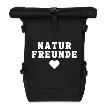 Amis de la nature Nature Randonnée en forêt - Sac à dos roll top - noir - Devant