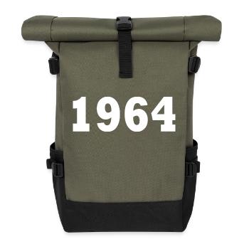 1964 - Rolltop Rucksack - Olive/Schwarz - Vorne