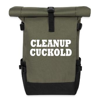 cleanup cuckold - Roll Top Backpack - olive/black - Front