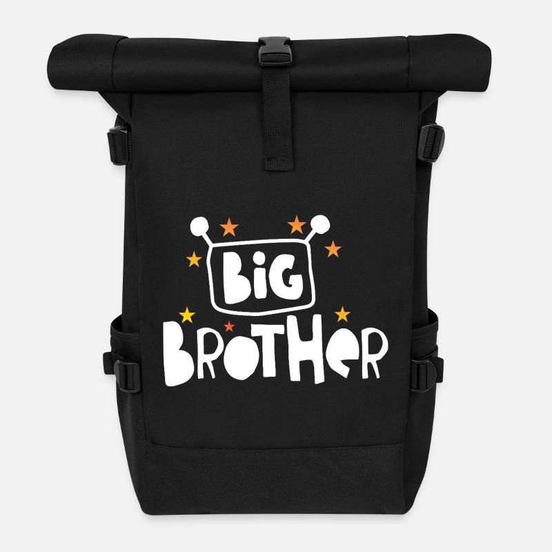 Großer Bruder - Rolltop Rucksack - Schwarz