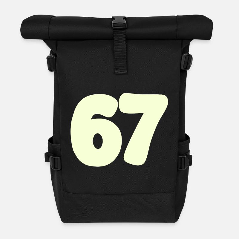 67 - Rolltop Rucksack - Schwarz