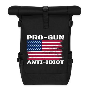 Pro-Waffen, Anti-Idiot - Rolltop Rucksack - Schwarz - Vorne