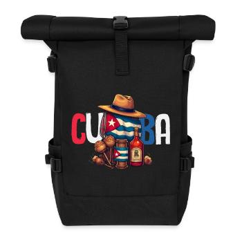 Cuba Pride & Home - Design du drapeau de Cuba - Sac à dos roll top - noir - Devant