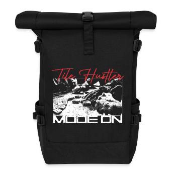 Domino Tile Hustler Mode On - Roll Top Backpack - black - Front
