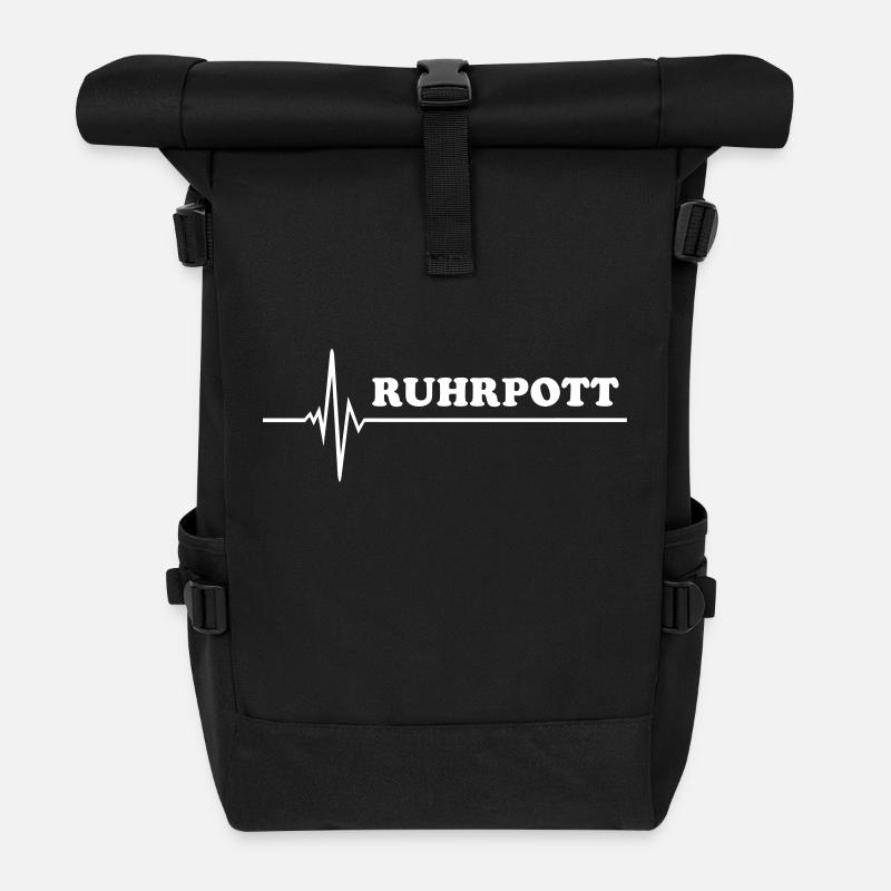 Ruhrpott - Rolltop Rucksack - Schwarz