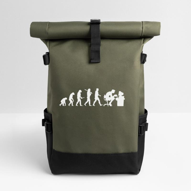 Evolution Computer Nerd! PC Nerd! IT! Technik! Rolltop Rucksack