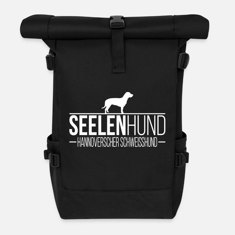 HANNOVERSCHER SCHWEISSHUND Seelenhund - Rolltop Rucksack - Schwarz