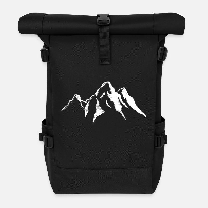 Mountains Mountain Landscape Mountains Alps Ski Snow - Roll Top Backpack - black