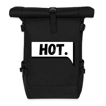 Comic Speech Bubble Hot - Roll Top Backpack - black - Front