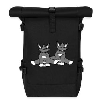 2 friends team bavaria hat beer alcohol - Roll Top Backpack - black - Front