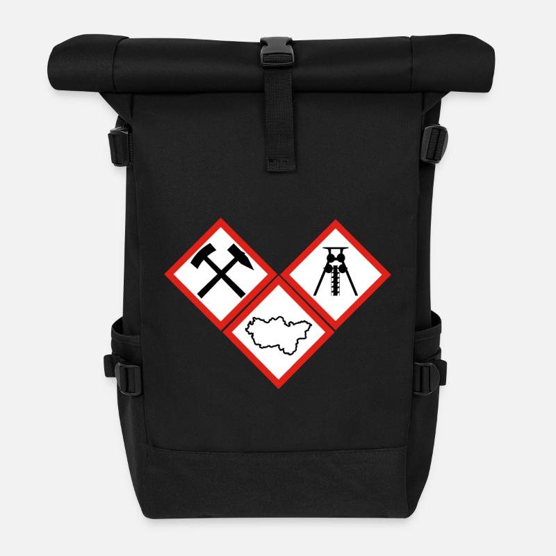 DANGER RUHRPOTT - Sac à dos roll top - noir