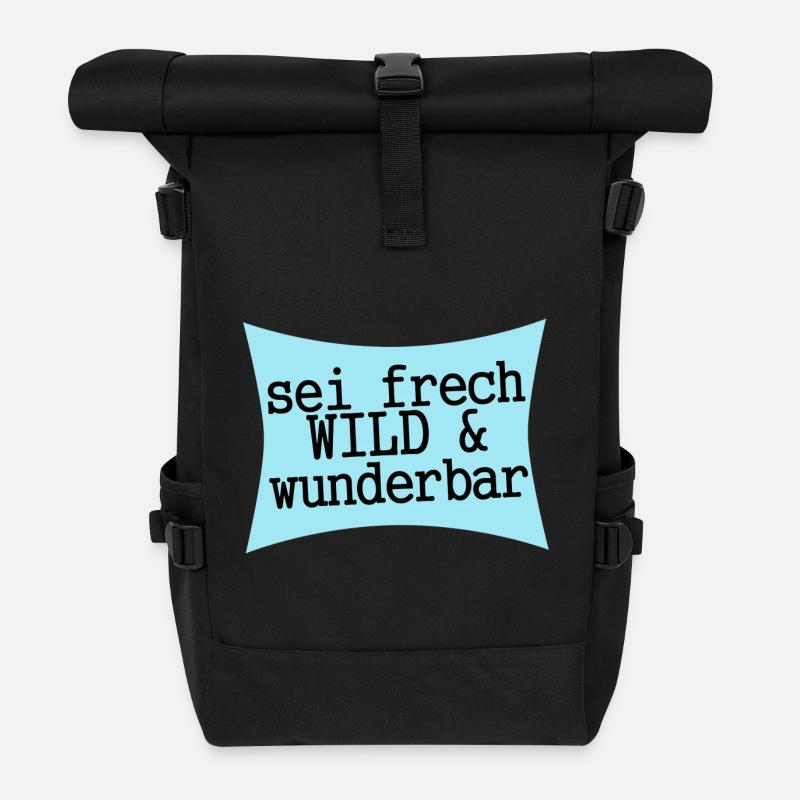 sei frech wild & wunderbar - Rolltop Rucksack - Schwarz