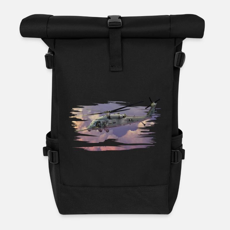 Helikopter - Rolltop Rucksack - Schwarz