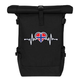 Norway Heartbeat - Roll Top Backpack - black - Front