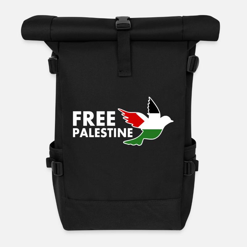 Free palestine - Rolltop Rucksack - Schwarz