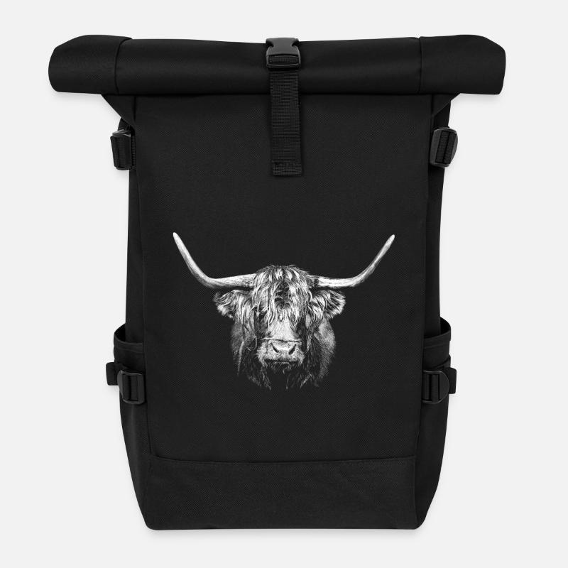 Stier - Rolltop Rucksack - Schwarz