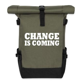 Change is coming - Roll Top Backpack - olive/black - Front