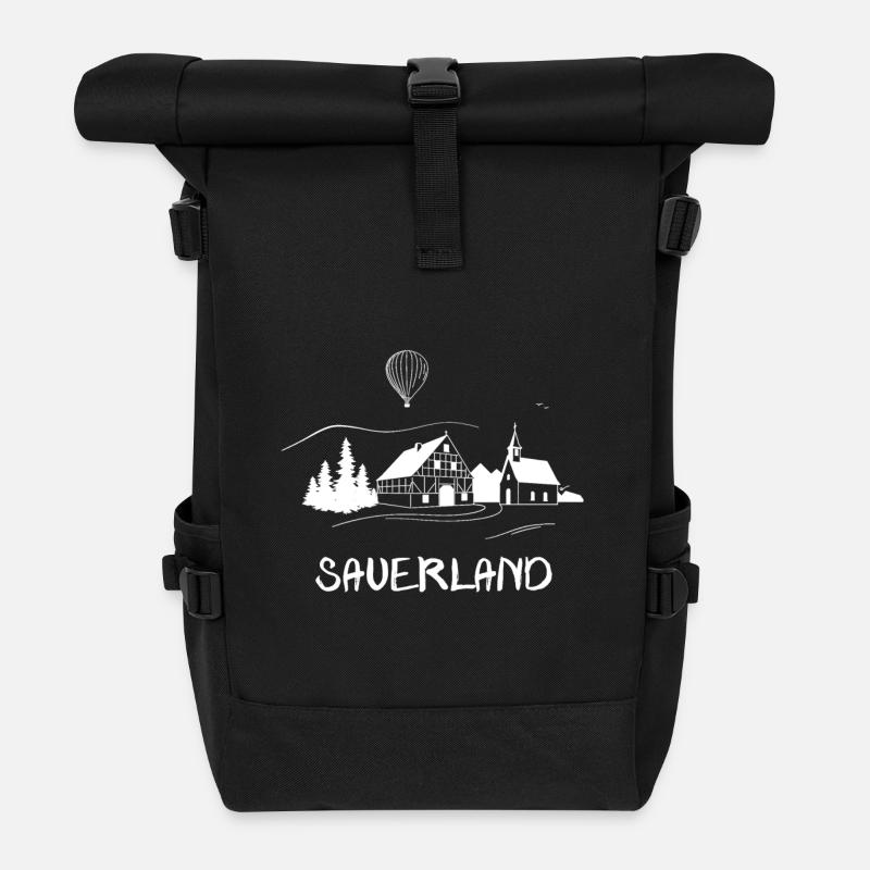 echt.SAUERLAND witt - Rolltop Rucksack - Schwarz