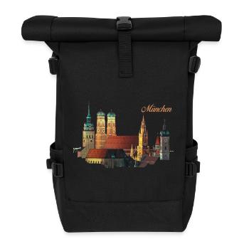 München - Rolltop Rucksack - Schwarz - Vorne