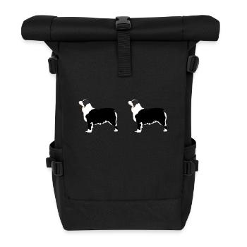 Australian Shepherd Panorama - Rolltop Rucksack - Schwarz - Vorne