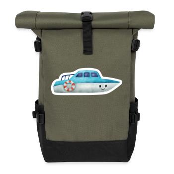 Boot - Rolltop Rucksack - Olive/Schwarz - Vorne