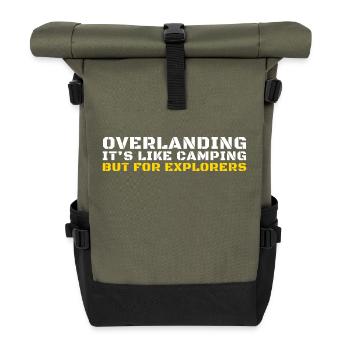 Overlanding Accessories, Overlanding Gear, Offroad - Roll Top Backpack - olive/black - Front