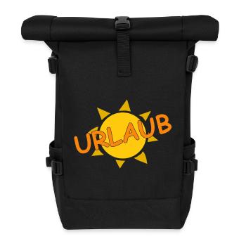 HOLIDAY - Roll Top Backpack - black - Front