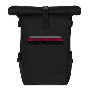 BR 130 side burgundy DR Reichsbahn - Roll Top Backpack - black - Front