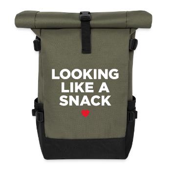Ressembler à une collation - Sac à dos roll top - olive/noir - Devant