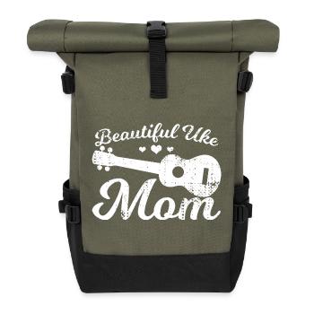Ukulele Mutter - Rolltop Rucksack - Olive/Schwarz - Vorne