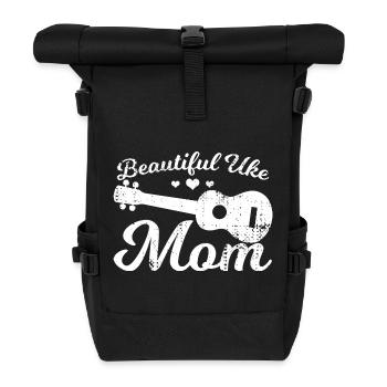Ukulele Mutter - Rolltop Rucksack - Schwarz - Vorne