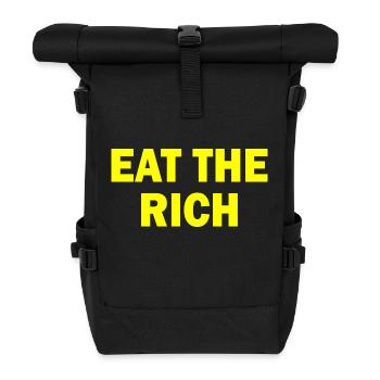 Eat the rich - Sac à dos roll top - noir - Devant