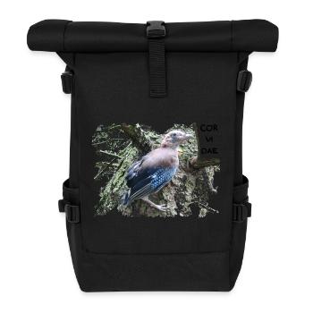 Corvidés geai - Sac à dos roll top - noir - Devant