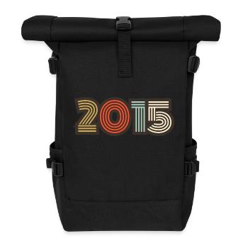2015 rétro vintage - Sac à dos roll top - noir - Devant