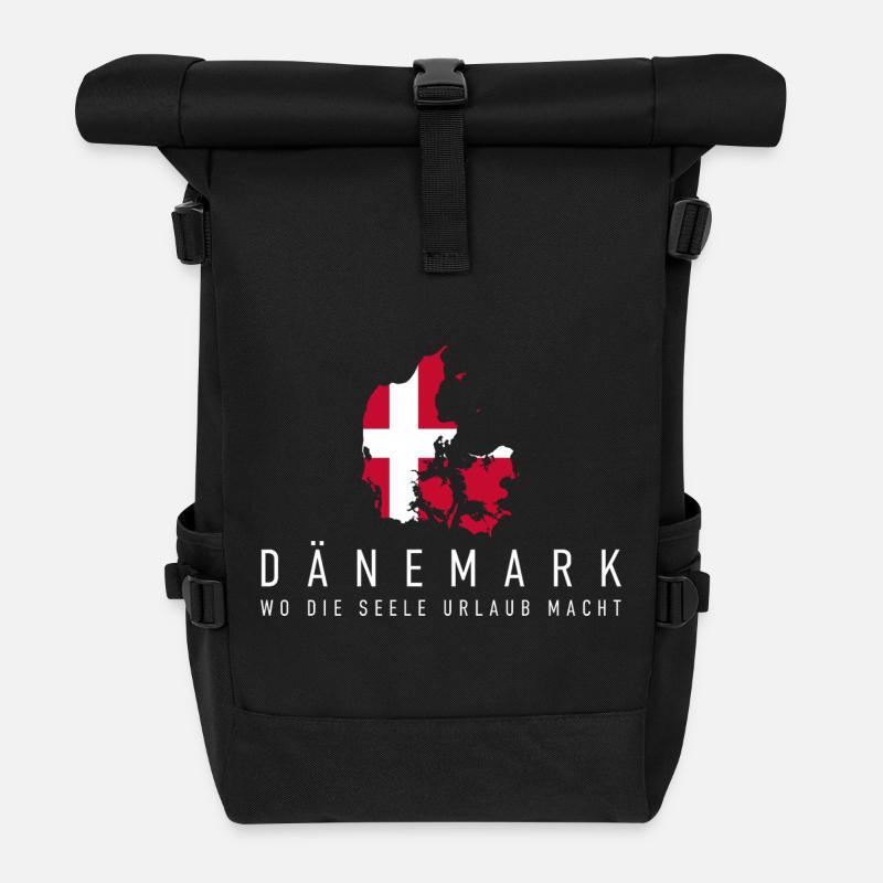 Dänemark – Wo die Seele Urlaub macht - Rolltop Rucksack - Schwarz