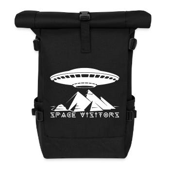 Visitors and the White Pyramids - Roll Top Backpack - black - Front