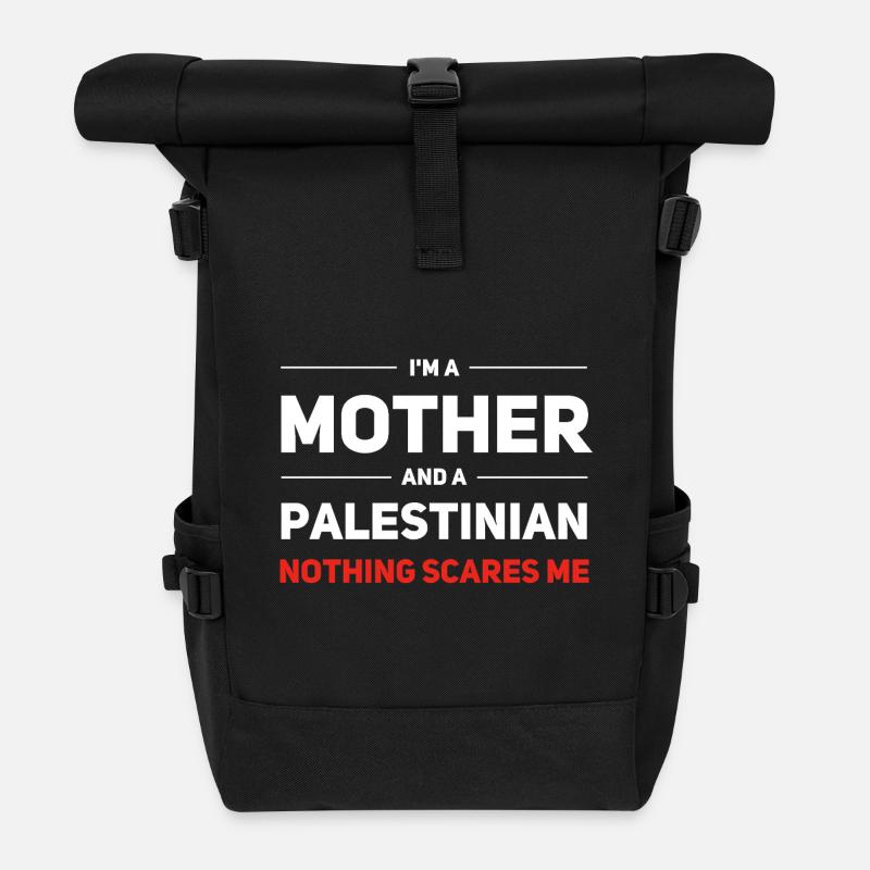 Mother and Palestinian - Nothing Scares Me - Rolltop Rucksack - Schwarz