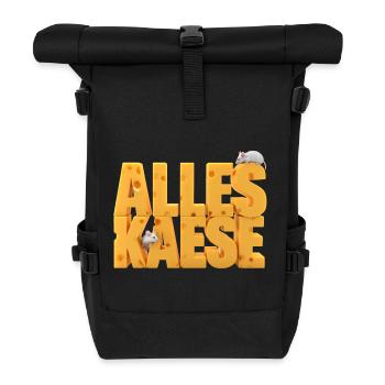 Alles Kaese - Rolltop Rucksack - Schwarz - Vorne