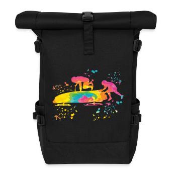 Bobsleigh Two-man Bobsleigh - Roll Top Backpack - black - Front