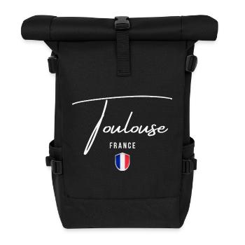 Toulouse, Frankreich, elegantes Design Toulouse - Rolltop Rucksack - Schwarz - Vorne