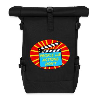 People & Actions - Roll Top Backpack - black - Front