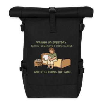 Éveillé mais coincé - Sac à dos roll top - noir - Devant