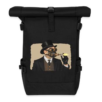 SECRET AGENT - steam punk'n'roll - Sac à dos roll top - noir - Devant