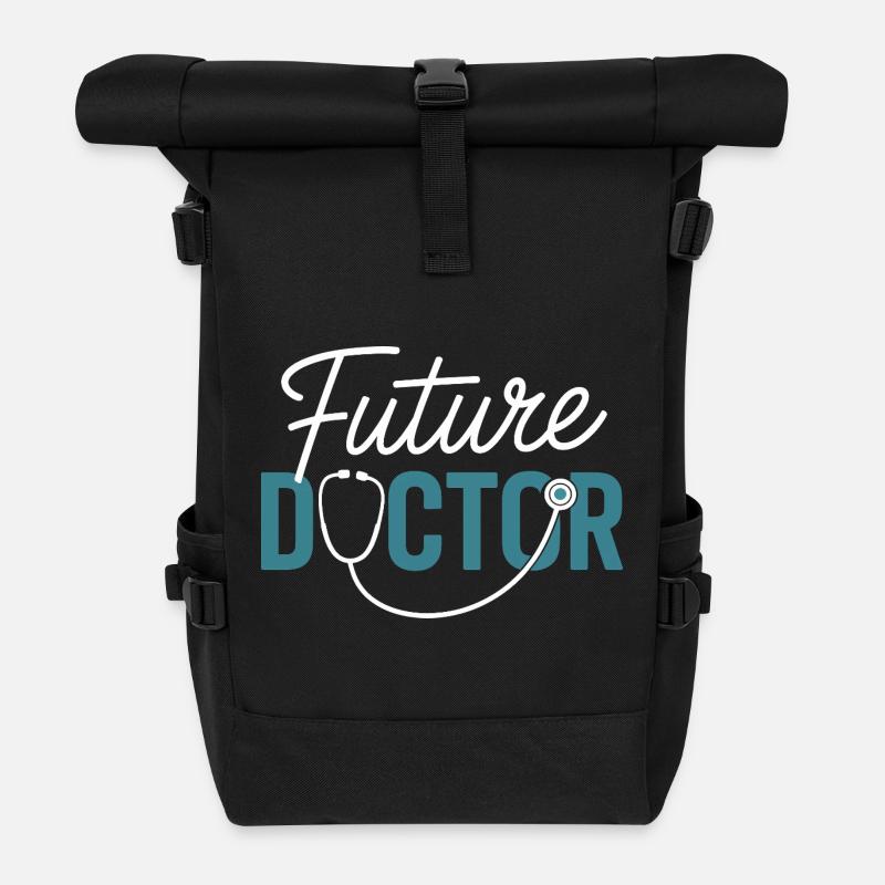Future conception du stéthoscope Doctor - Sac à dos roll top - noir