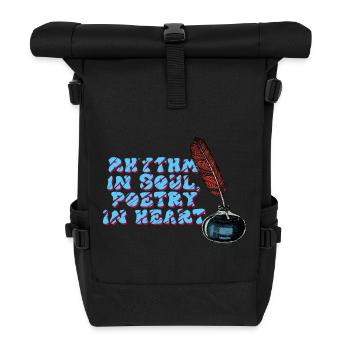 Poetry in Soul and Heart - Roll Top Backpack - black - Front