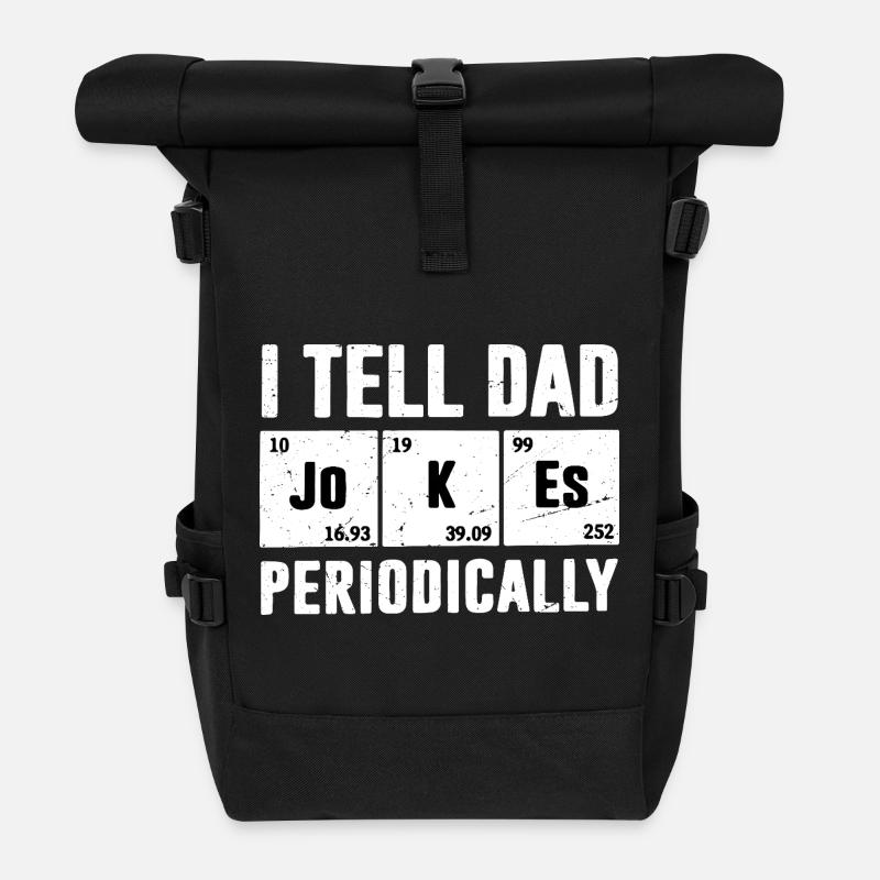 Je raconte des blagues de papa de temps en temps - Sac à dos roll top - noir