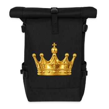 Ornement de la couronne d’or - Sac à dos roll top - noir - Devant